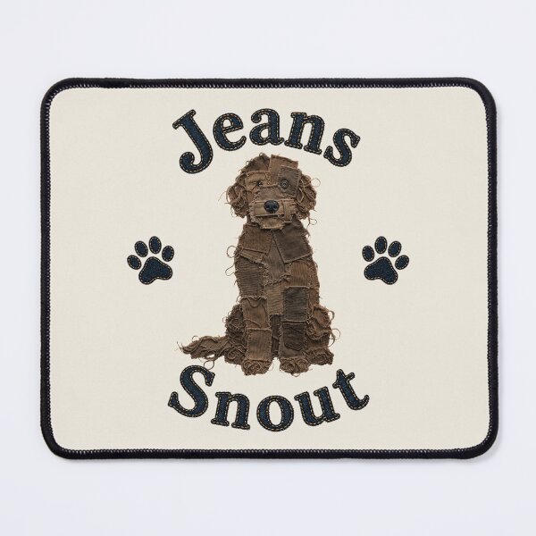 Item preview, Brown Doodle Denim Patch Art designed and sold by JeanSnout.