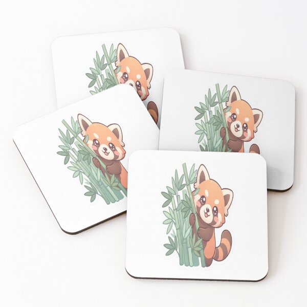 Item preview, Cute Red Panda Hugging Bamboo | Kawaii Animal Sticker designed and sold by AdityaShop18.