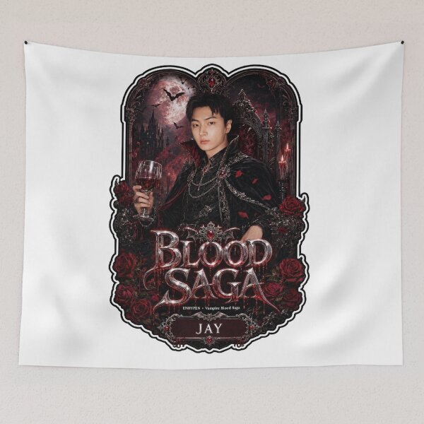 Item preview, ENHYPEN Jay Blood Saga World Tour Gothic Rock Vampire Fan Art designed and sold by Valeree Store.