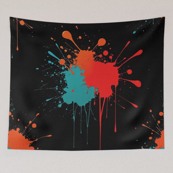 Item preview, Black Splatter — Bold Abstract Paint Drip Pattern designed and sold by Ingorgia Studio.