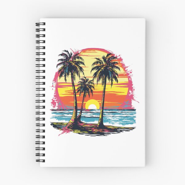 Item preview, California Sunset Palm Trees | Retro Tropical Beach Paradise designed and sold by Awarrie.