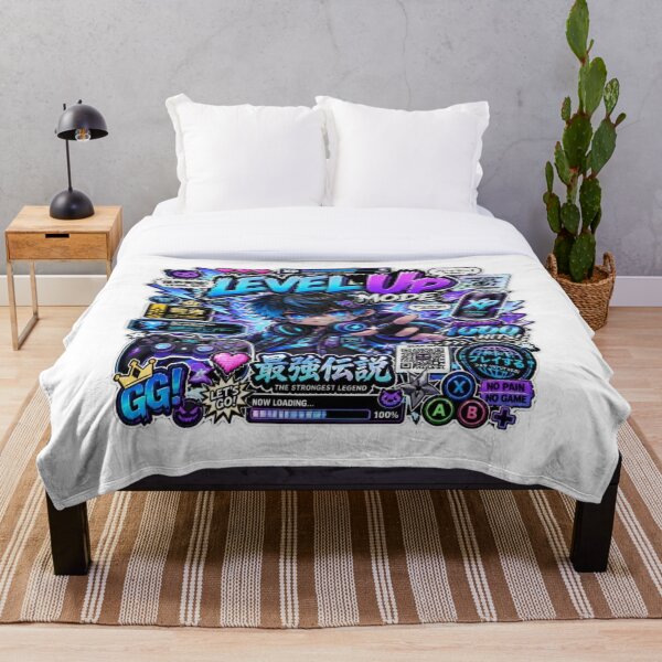 Item preview, LEVEL UP MODE Gaming Sticker | Neon Cyber Gamer Graffiti Art for Gamers designed and sold by Stylestickers55.