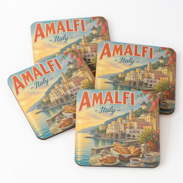 Item preview, Amalfi, Italy: Scenic-Style Painterly Travel Poster designed and sold by LSVart.