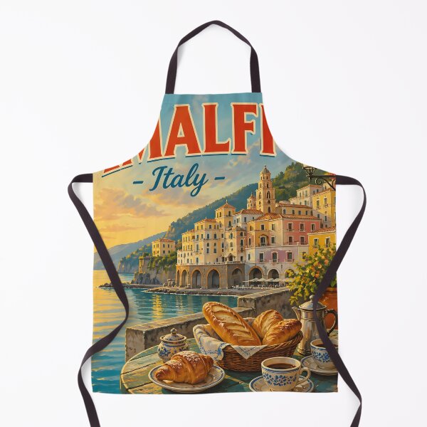 Item preview, Amalfi, Italy: Scenic-Style Painterly Travel Poster designed and sold by LSVart.