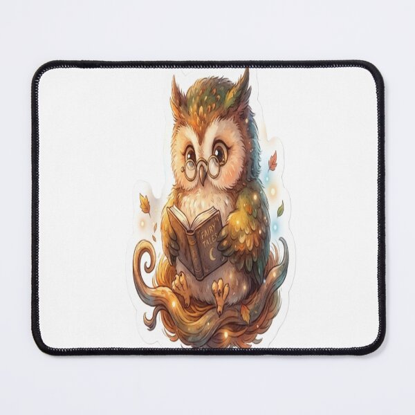 Item preview, Cute Wise Owl Reading a Book | Kawaii Owl Sticker designed and sold by AdityaShop18.
