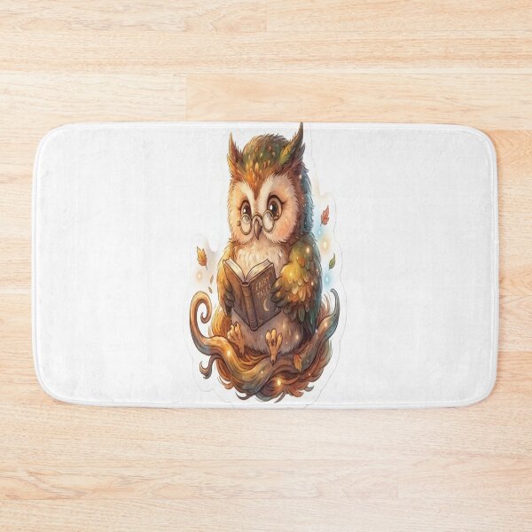 Item preview, Cute Wise Owl Reading a Book | Kawaii Owl Sticker designed and sold by AdityaShop18.