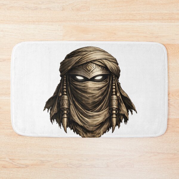 Item preview, Desert Guardian Mysterious Nomad Warrior Portrait designed and sold by CreativeMindsetLab.