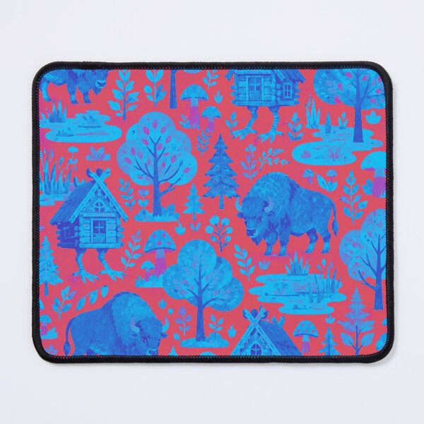 Item preview, Little Forest Friends — Electric Woodland Pattern designed and sold by WanderEastArt.