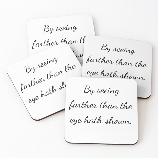 Item preview, “By seeing further than the eye hath shown.” - handwriting black designed and sold by ariksworld.