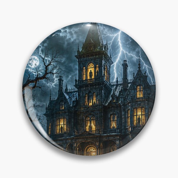 Item preview, Haunted Victorian Mansion on a Stormy Night | Gothic Horror Poster designed and sold by lavanya11.
