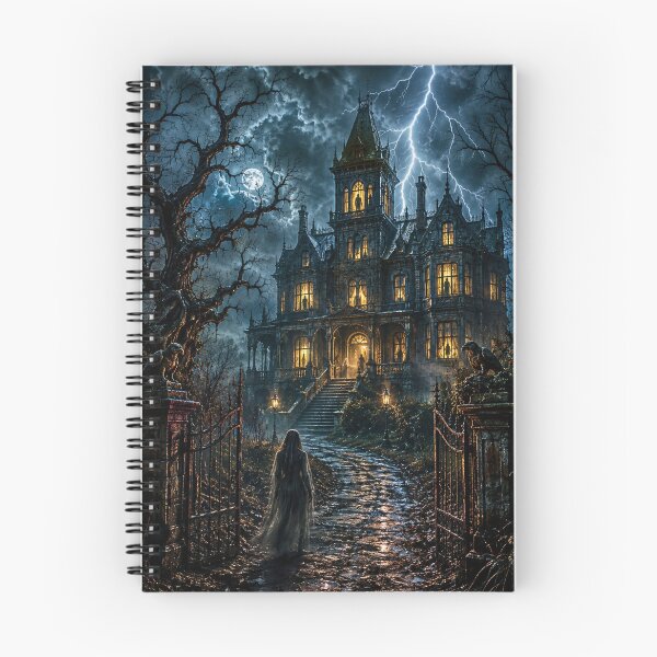 Item preview, Haunted Victorian Mansion on a Stormy Night | Gothic Horror Poster designed and sold by lavanya11.