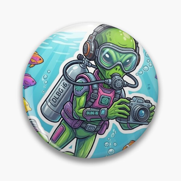Item preview, DLBG i6 - Cute Alien Scuba Diver Underwater Explorer designed and sold by DLBG-STORE.