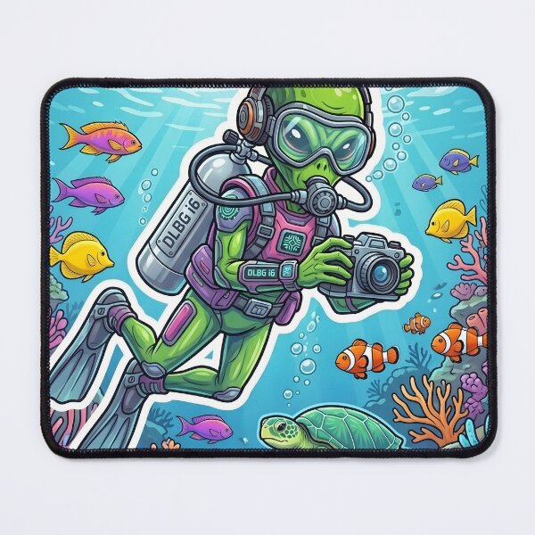 Item preview, DLBG i6 - Cute Alien Scuba Diver Underwater Explorer designed and sold by DLBG-STORE.