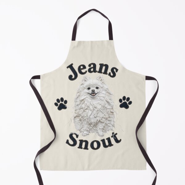 Item preview, White Spitz / Pomeranian Denim Patch Art designed and sold by JeanSnout.