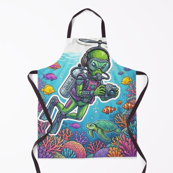 Item preview, DLBG i6 - Cute Alien Scuba Diver Underwater Explorer designed and sold by DLBG-STORE.