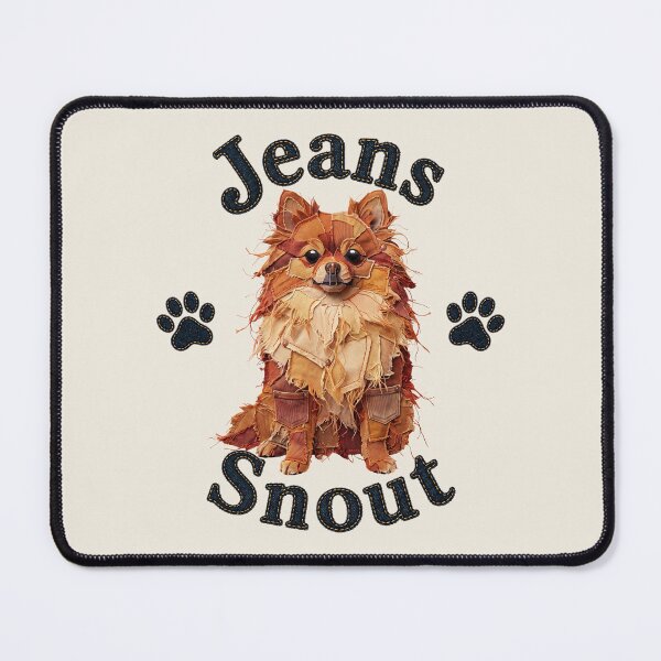 Item preview, Orange Spitz / Pomeranian Denim Patch Art designed and sold by JeanSnout.