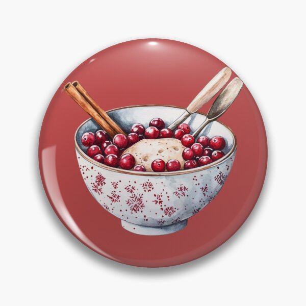 Item preview, Festive Cranberry Dessert Bowl designed and sold by toKencrong.