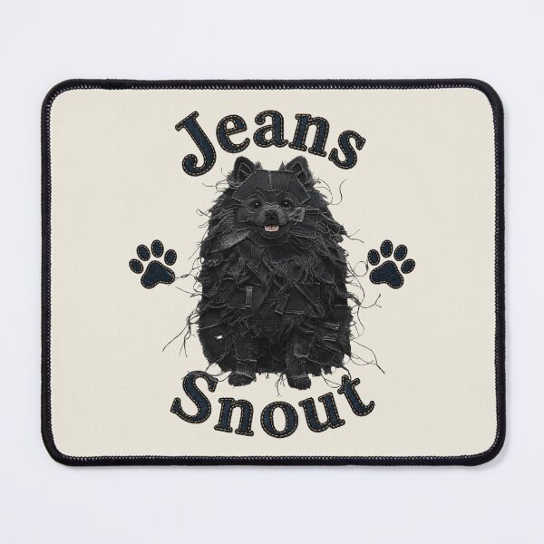 Item preview, Black Spitz / Pomeranian Denim Patch Art designed and sold by JeanSnout.