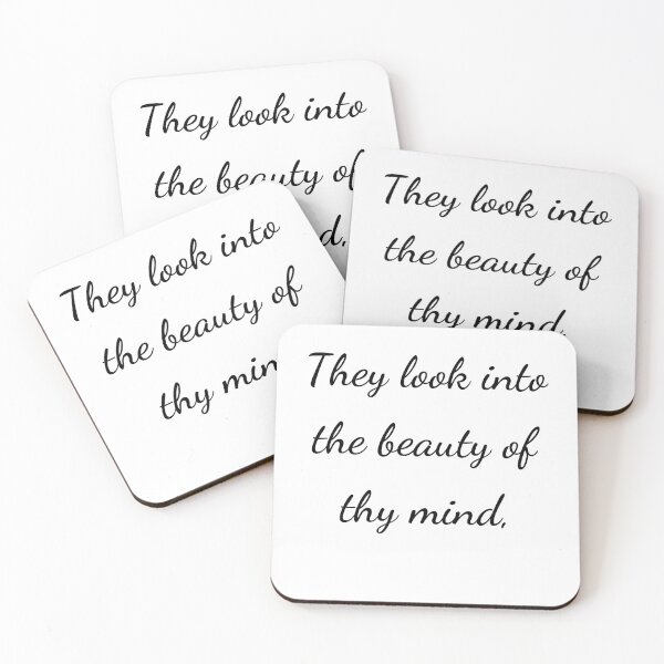 Item preview, “They look into the beauty of thy mind,” - handwriting black designed and sold by ariksworld.