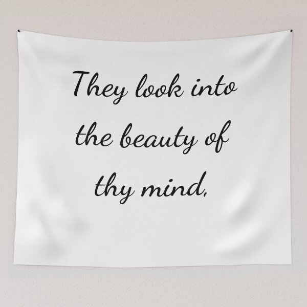 Item preview, “They look into the beauty of thy mind,” - handwriting black designed and sold by ariksworld.
