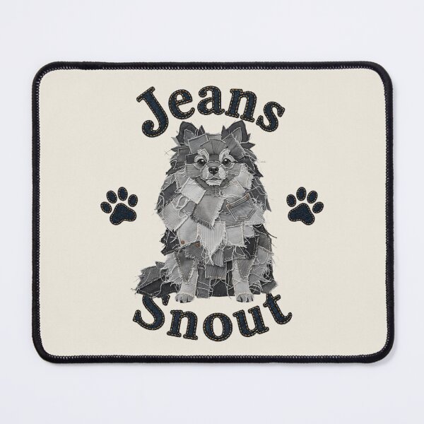 Item preview, Gray Spitz / Pomeranian Denim Patch Art designed and sold by JeanSnout.