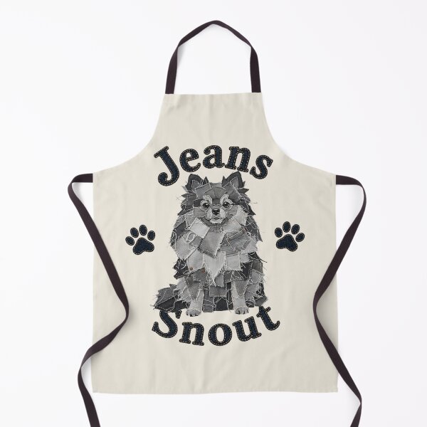 Item preview, Gray Spitz / Pomeranian Denim Patch Art designed and sold by JeanSnout.