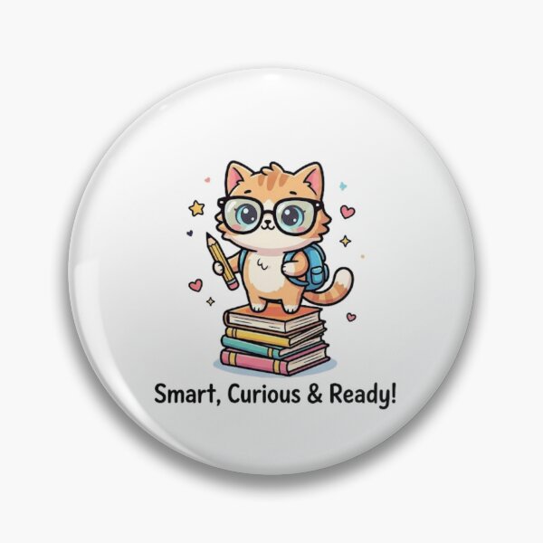 Item preview, Smart, Curious & Ready | Cute Cat Back to School Design designed and sold by lailakhalaf.