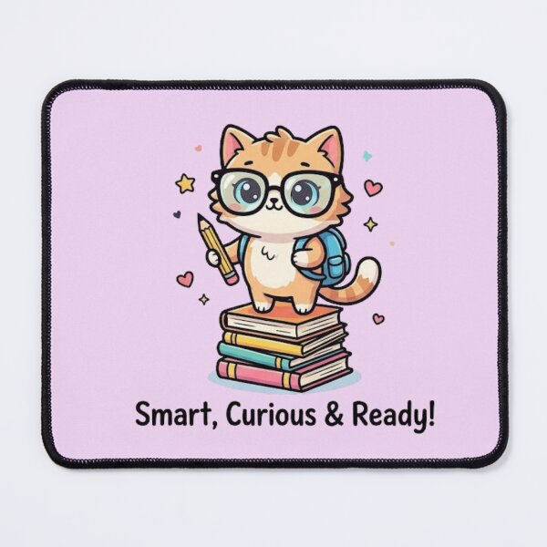 Item preview, Smart, Curious & Ready | Cute Cat Back to School Design designed and sold by lailakhalaf.