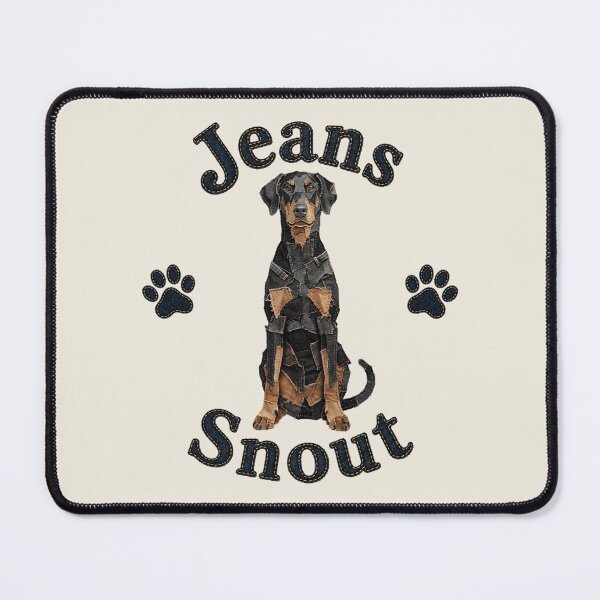 Item preview, Black Doberman Pinscher Denim Patch Art designed and sold by JeanSnout.