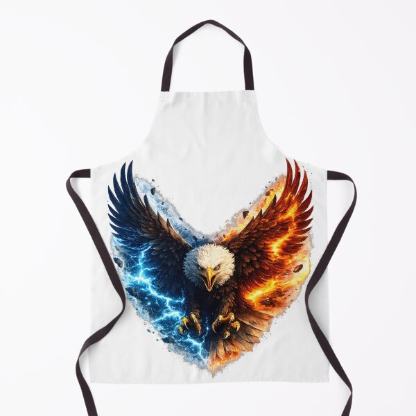Item preview, Fire and Ice Eagle Elemental Fantasy Artwork designed and sold by CreativeMindsetLab.