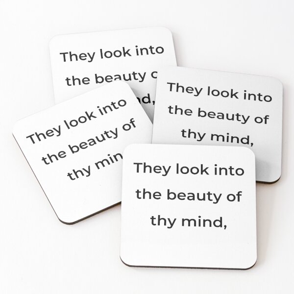 Item preview, “They look into the beauty of thy mind,” - print black designed and sold by ariksworld.