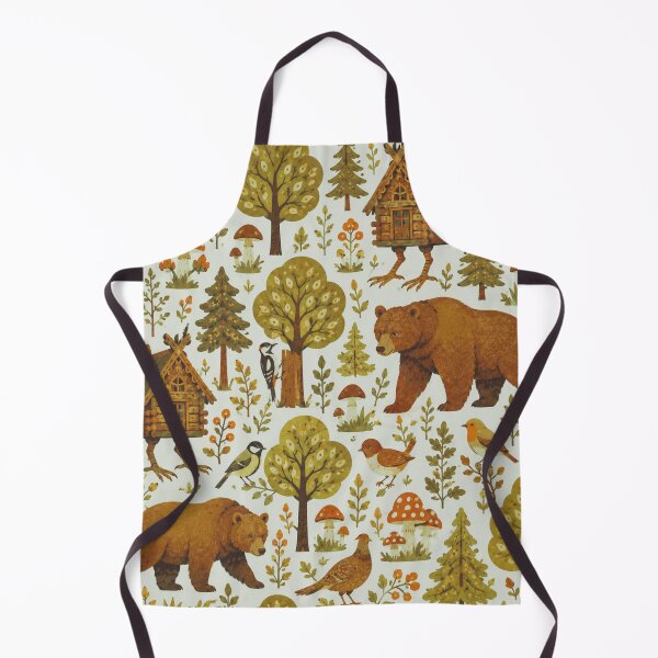 Item preview, Little Forest Friends — Bear & Birds Pattern designed and sold by WanderEastArt.