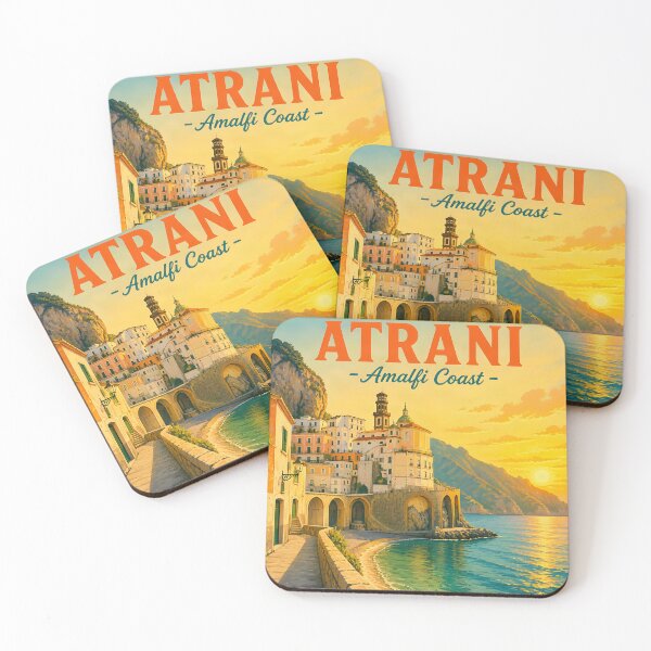 Item preview, Atrani, Amalfi Coast, Italy: Vintage-Style Painterly Travel Poster designed and sold by LSVart.