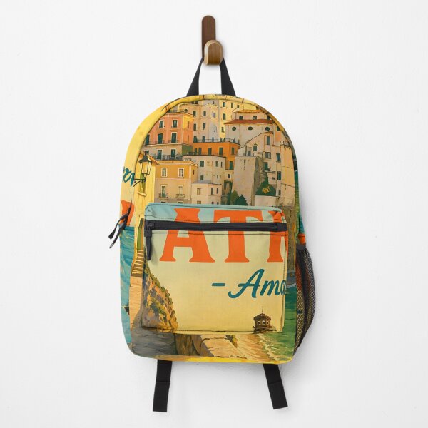 Item preview, Atrani, Amalfi Coast, Italy: Vintage-Style Painterly Travel Poster designed and sold by LSVart.