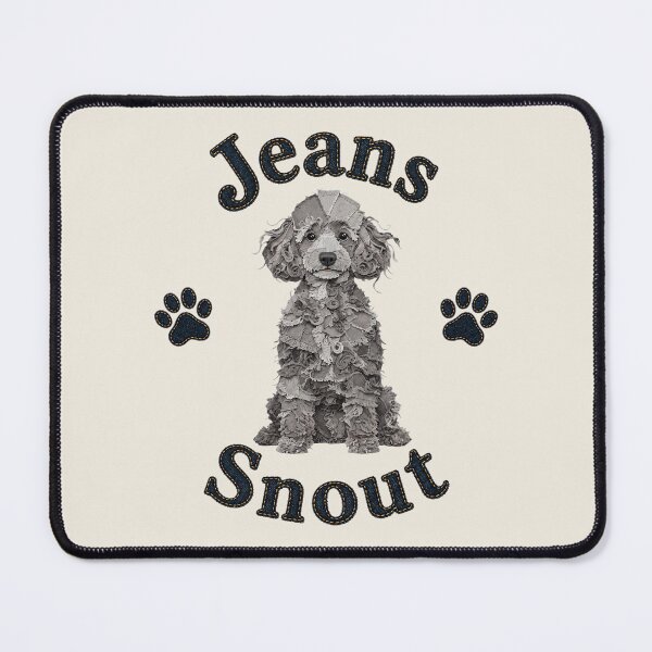 Item preview, Gray Poodle Denim Patch Art designed and sold by JeanSnout.