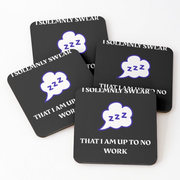Item preview, I Solemnly Swear That I Am Up To No Work Funny Parody designed and sold by Mircea786.