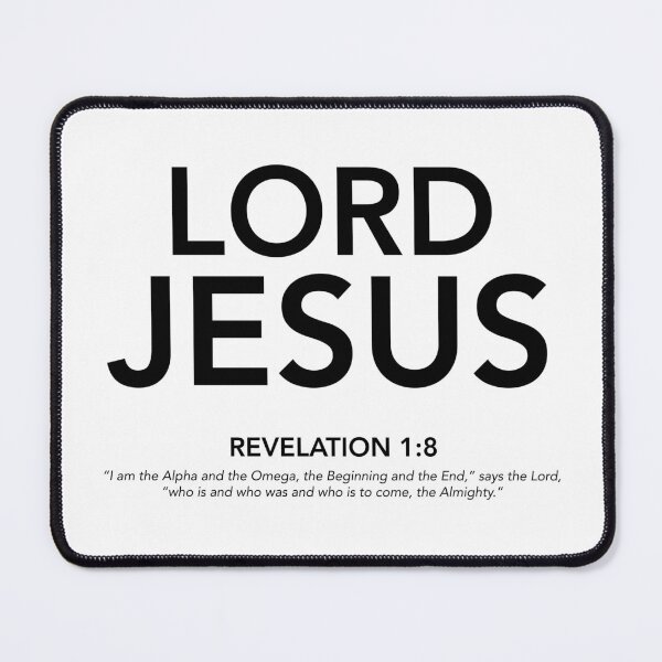 Item preview, English - Lord Jesus Revelation 1:8 Black Text designed and sold by Believe-Jesus.