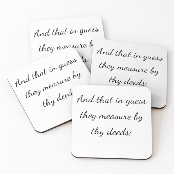 Item preview, “And that in guess they measure by thy deeds;” - handwriting black designed and sold by ariksworld.