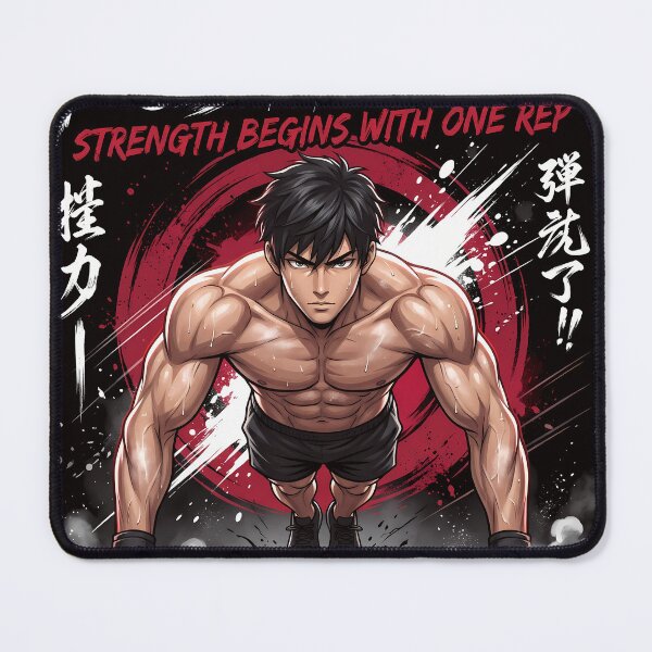 Item preview, Push-Ups Anime Gym Motivation designed and sold by Bloxxxdesign.