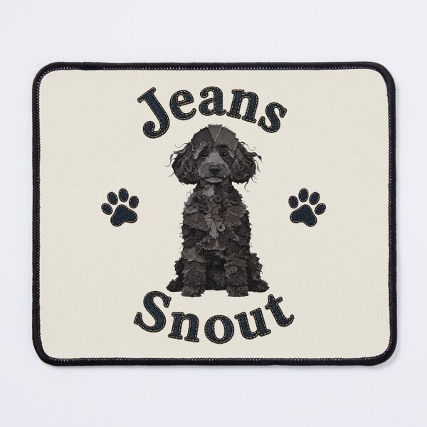 Item preview, Black Poodle Denim Patch Art designed and sold by JeanSnout.