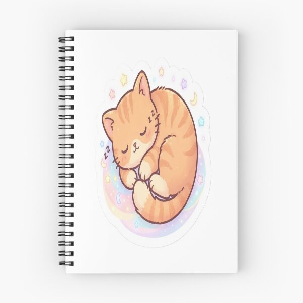 Item preview, Cute Sleeping Orange Tabby Cat | Kawaii Cat Sticker designed and sold by AdityaShop18.