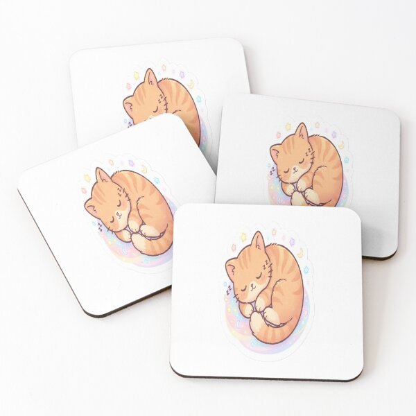 Item preview, Cute Sleeping Orange Tabby Cat | Kawaii Cat Sticker designed and sold by AdityaShop18.