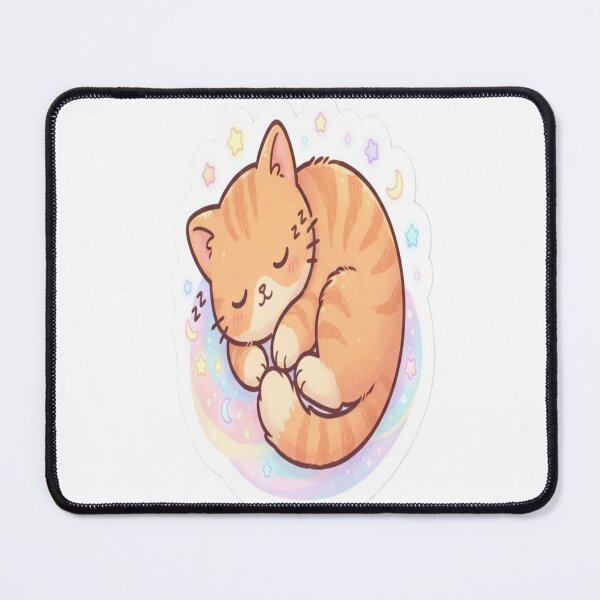Item preview, Cute Sleeping Orange Tabby Cat | Kawaii Cat Sticker designed and sold by AdityaShop18.