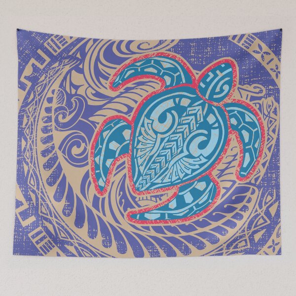 Item preview, Tribal Honu Sea Turtle - Pacific Block Print Graphic designed and sold by sunnthreads.