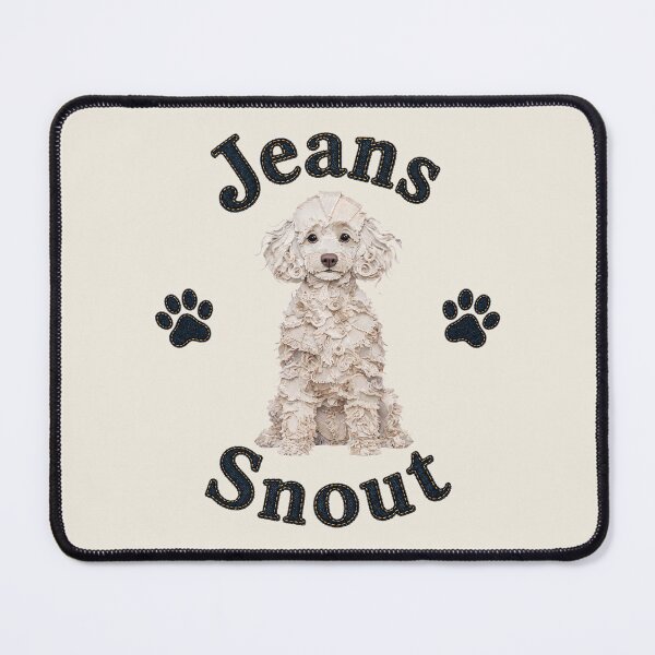 Item preview, White Poodle Denim Patch Art designed and sold by JeanSnout.