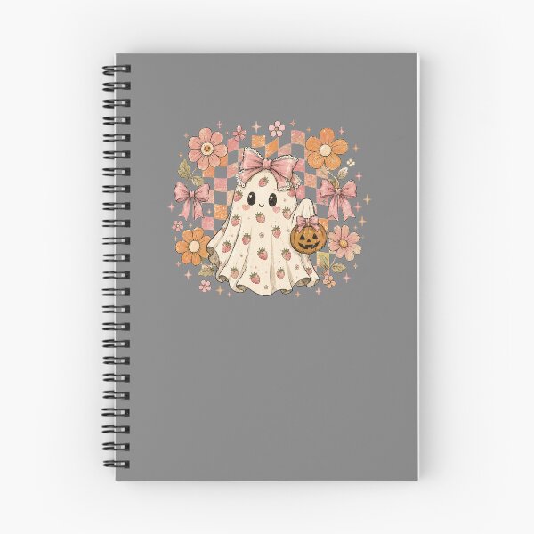 Item preview, Strawberry Ghost Coquette Pink Groovy Floral Checkered Halloween Design designed and sold by Yellowriversss.