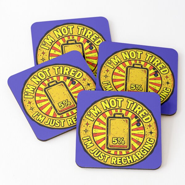 Item preview, I'm Not Tired I'm Just Recharging | Retro Design Battery 5% designed and sold by AstronautMerch.