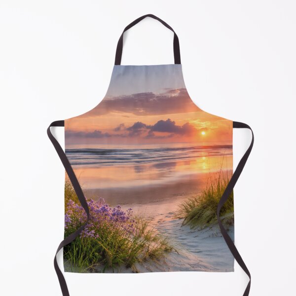 Item preview, Pastel Beach Sunrise with Sea Oats and Coastal Wildflowers designed and sold by Wild Bloom Paws.