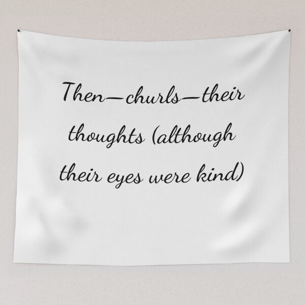 Item preview, “Then—churls—their thoughts (although their eyes were kind)” - handwriting black designed and sold by ariksworld.