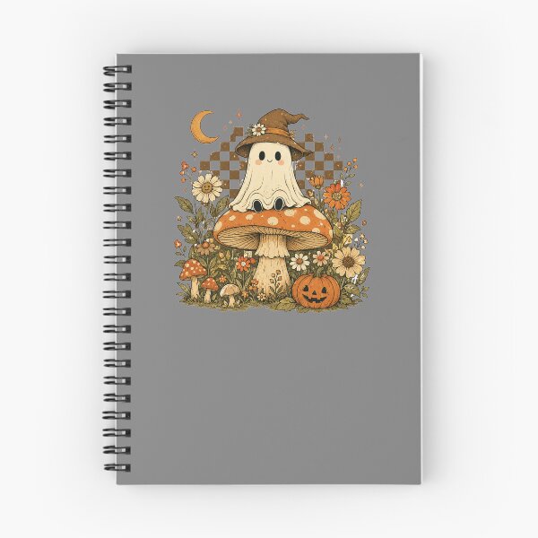 Item preview, Mushroom Ghost Goblincore Retro Forest Cottagecore Fall Halloween Art designed and sold by Yellowriversss.